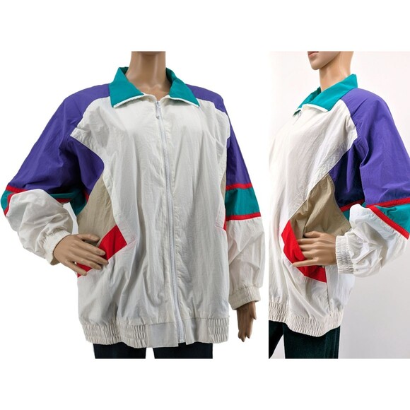 NWT Deadstock Vintage 1990s Koret Francisca Windbreaker Jacker Oversized Size XL - Picture 11 of 11